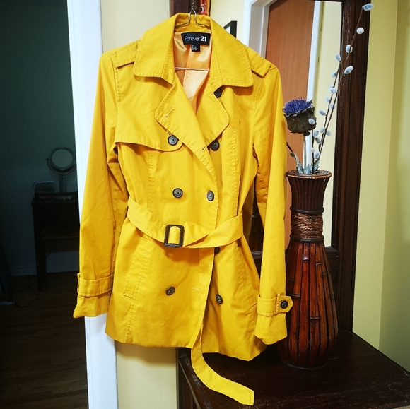 Forever 21 Jackets & Blazers - Yellow trench coat